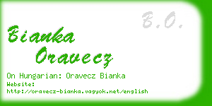 bianka oravecz business card
